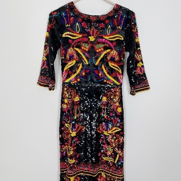 New Alice + Olivia Jae Sequin Gown - Picture 9 of 11